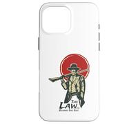 Custodia per iPhone 16 Pro Max Poster Western Hero "La legge dietro il seme"