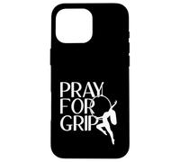 Custodia per iPhone 16 Pro Max Pray For Grip - Cerchio divertente per aereo, regalo per yoga aereo