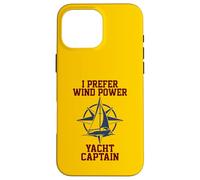 Custodia per iPhone 16 Pro Max Preferisco lo yacht a energia eolica Captain Sailing Compass
