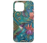 Custodia per iPhone 16 Pro Max Pretty Hummingbird Bird Floral Ornate Art