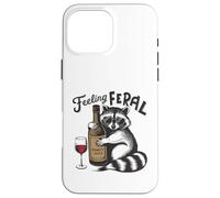 Custodia per iPhone 16 Pro Max Procione selvatico che tiene il succo fantasia