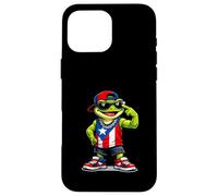 Custodia per iPhone 16 Pro Max Progetto grafico Ojo Watchful National Frog Puerto Rico Pride