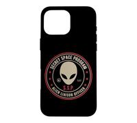Custodia per iPhone 16 Pro Max Programma spaziale segreto/Ufficiale di collegamento con gli alieni Insignia