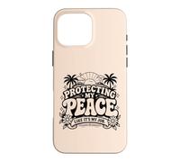Custodia per iPhone 16 Pro Max Proteggere la mia pace Nessun dramma Retro Umorismo indisturbato