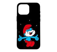 Custodia per iPhone 16 Pro Max Puffi Big Papa Team Cartoon 80s 90s Carino Retro Divertente Classico
