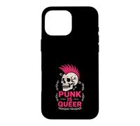 Custodia per iPhone 16 Pro Max Queer Punk LGBTQ Pride Alternativa Ribellione anarchica