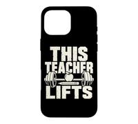 Custodia per iPhone 16 Pro Max Questo insegnante solleva divertente fitness bilanciere bodybuilder palestra