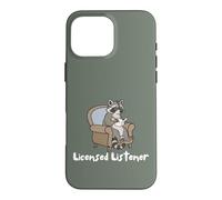 Custodia per iPhone 16 Pro Max Raccoon Licensed Listener Therapy School Graduation