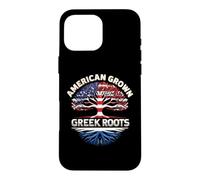 Custodia per iPhone 16 Pro Max Radici greche coltivate americane Orgoglioso orgoglio greco-americano