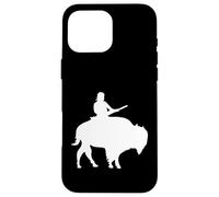 Custodia per iPhone 16 Pro Max Ragazzo su un Buffalo Silhouette