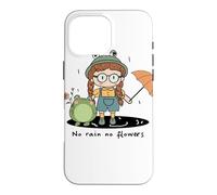 Custodia per iPhone 16 Pro Max Rana Cottagecore No Rain No Flowers