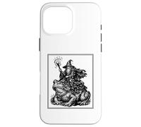 Custodia per iPhone 16 Pro Max Rana toro a cavallo del mago vintage