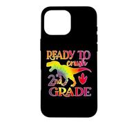 Custodia per iPhone 16 Pro Max Ready To Crush 2nd Grade Dinosaur Back To School Tie Dye