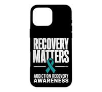 Custodia per iPhone 16 Pro Max Recovery Matters Drug Alcol Addiction Awareness Teal