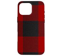 Custodia per iPhone 16 Pro Max Red Buffalo Design Christmas Decor Plaid Pattern