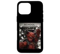 Custodia per iPhone 16 Pro Max Red Devil, meme selfie divertente, ultimo giorno di scuola