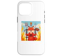 Custodia per iPhone 16 Pro Max Red Fox Cooking Grill BBQ Funny Gift Red Fox