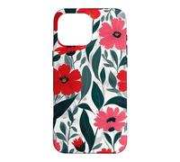 Custodia per iPhone 16 Pro Max Red Poppy Botanical Bold Flowers Floreale