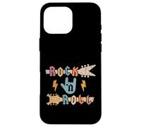 Custodia per iPhone 16 Pro Max Regali per chitarra rock and roll, punk rock, bambini ragazzi ragazze