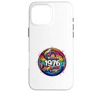 Custodia per iPhone 16 Pro Max Regalo per 50° compleanno 1976 Disco Peace Vintage Love Retro Funk