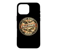 Custodia per iPhone 16 Pro Max Regalo per gli amanti Eat Sleep Falconry Repeat