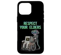 Custodia per iPhone 16 Pro Max Respect Your Elders Retro Computer Gamer Girl Fun VR Gaming