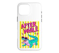 Custodia per iPhone 16 Pro Max Retro Alligator Occhiali Da Sole Dopo Mentre