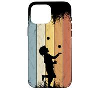 Custodia per iPhone 16 Pro Max Retro anni Ottanta circo Stile giocoliere giocoliere Silhouette