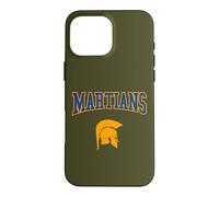 Custodia per iPhone 16 Pro Max Retro College Blu Arancione Marziani Sport