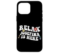 Custodia per iPhone 16 Pro Max Retro Groovy Relax JOSEFINA Is Here Funny Mother's Day Nome
