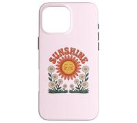 Custodia per iPhone 16 Pro Max Retro Happy Day Smiling Flower Vintage Groovy 70s