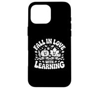 Custodia per iPhone 16 Pro Max Retro Innamorarsi con l'apprendimento Autunno Zucca Insegnante