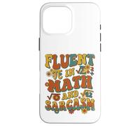 Custodia per iPhone 16 Pro Max Retro Ondulato Fluente In Matematica E Sarcasmo Groovy Flower Teacher