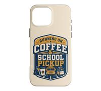 Custodia per iPhone 16 Pro Max Retro School Pickup Parent Coffee Morning Humor