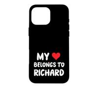 Custodia per iPhone 16 Pro Max Richard - Il mio cuore appartiene a Richard - Amore