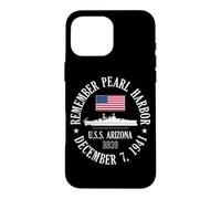 Custodia per iPhone 16 Pro Max Ricorda Pearl Harbor 7 dicembre 1941 U.S.S. Arizona BB39
