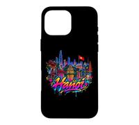 Custodia per iPhone 16 Pro Max Ricordo dell'orizzonte della città di Hanoi - Graffiti