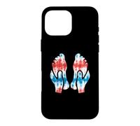 Custodia per iPhone 16 Pro Max Riflessologia Tye Dye nei colori americani Massaggio riflessologo
