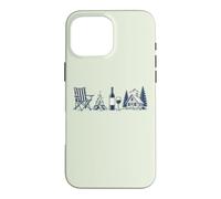 Custodia per iPhone 16 Pro Max Rifugio per un fine settimana in montagna in campeggio Campfire Wine Cabin