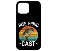 Custodia per iPhone 16 Pro Max RISE GRIND CAST Amante della pesca Fish Whisperer Avventure Lago