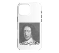 Custodia per iPhone 16 Pro Max Ritratto di Baruch Spinoza formato da linee