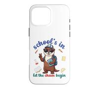 Custodia per iPhone 16 Pro Max River Otter Back To School Vibes Scuole In Let Chaos Begin