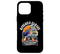 Custodia per iPhone 16 Pro Max Robert's Garage Hotrod Classic Car Design per nome Robert