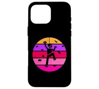 Custodia per iPhone 16 Pro Max Rock Climber Girl - Scalatore da donna, stile retrò