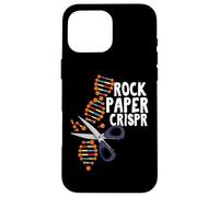 Custodia per iPhone 16 Pro Max Rock Paper Crispr DNA Biologo Ingegneria Genetica Scienza