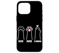 Custodia per iPhone 16 Pro Max Rock Paper K-Drama Divertente fan del dramma coreano Amante di Kdrama