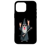 Custodia per iPhone 16 Pro Max Rock Wizard - Chitarrista divertente grafica giocoso vibrante