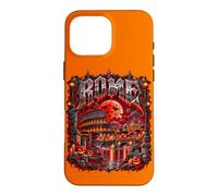 Custodia per iPhone 16 Pro Max Roma Halloween Colosseo Luna Rossa Gothic Travel Art