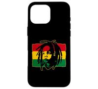 Custodia per iPhone 16 Pro Max Roots Reggae Baby Rasta Bandiera Rastafari Leone di Juda