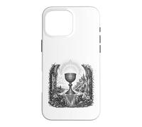 Custodia per iPhone 16 Pro Max Sacro Graal Leggenda Arturiana Sacro Calice Line Art